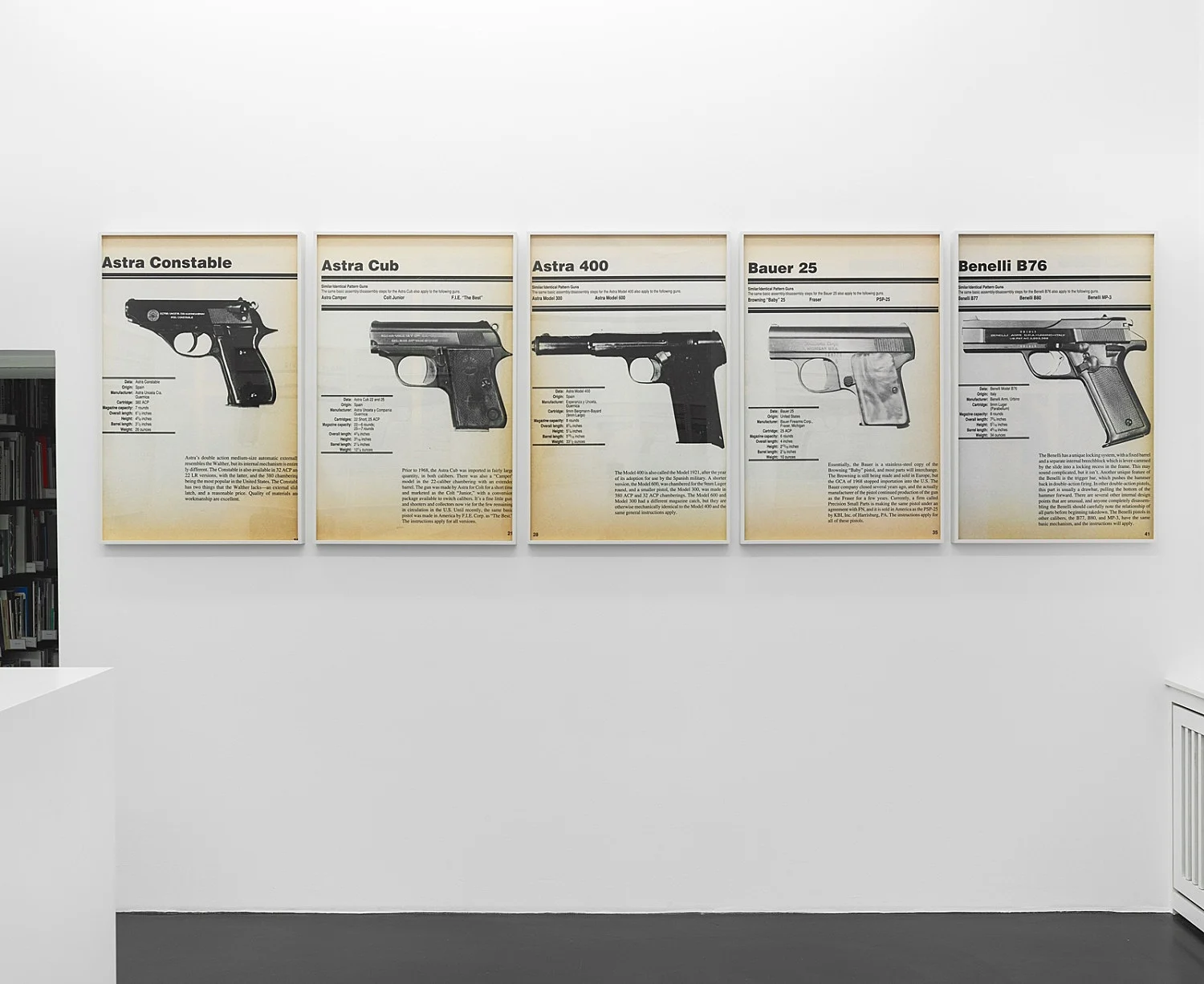 FIREARMS — Lutz Bacher — Exhibitions — Galerie Buchholz — Image 05