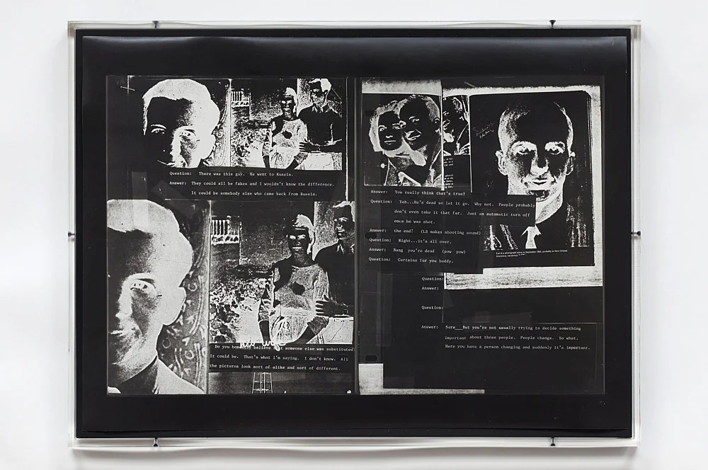 The Lee Harvey Oswald Interview — Lutz Bacher — Exhibitions — Galerie Buchholz — Image 00